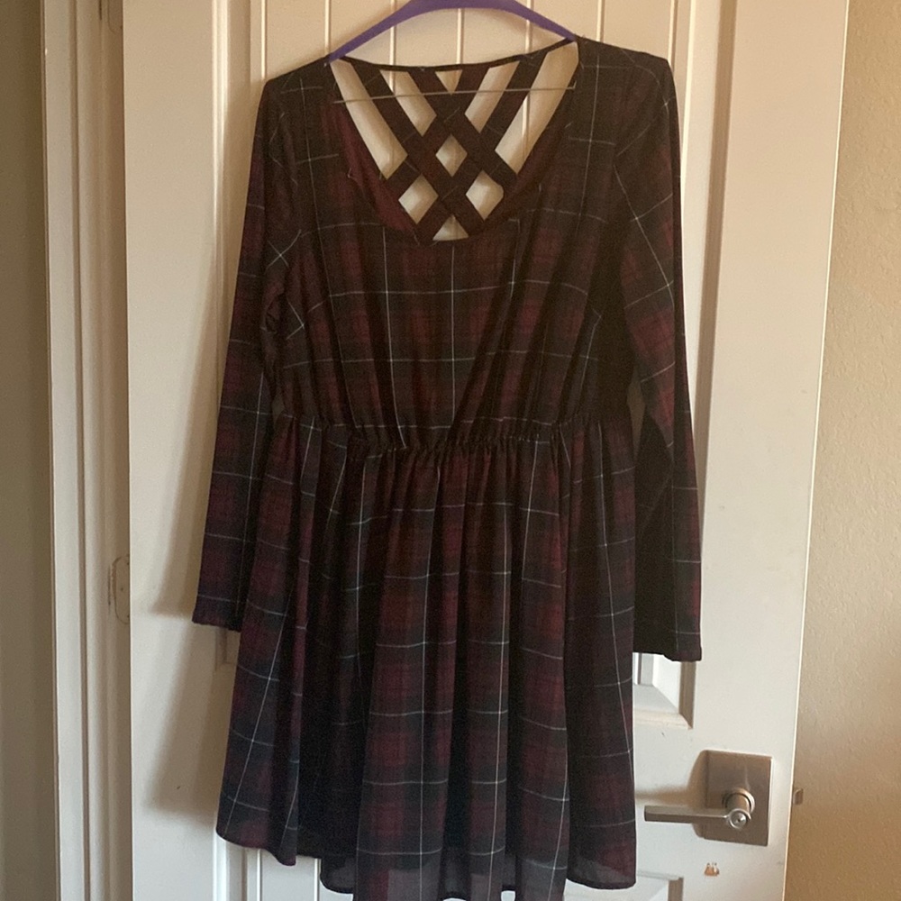 Torrid long sleeve light chiffon dress